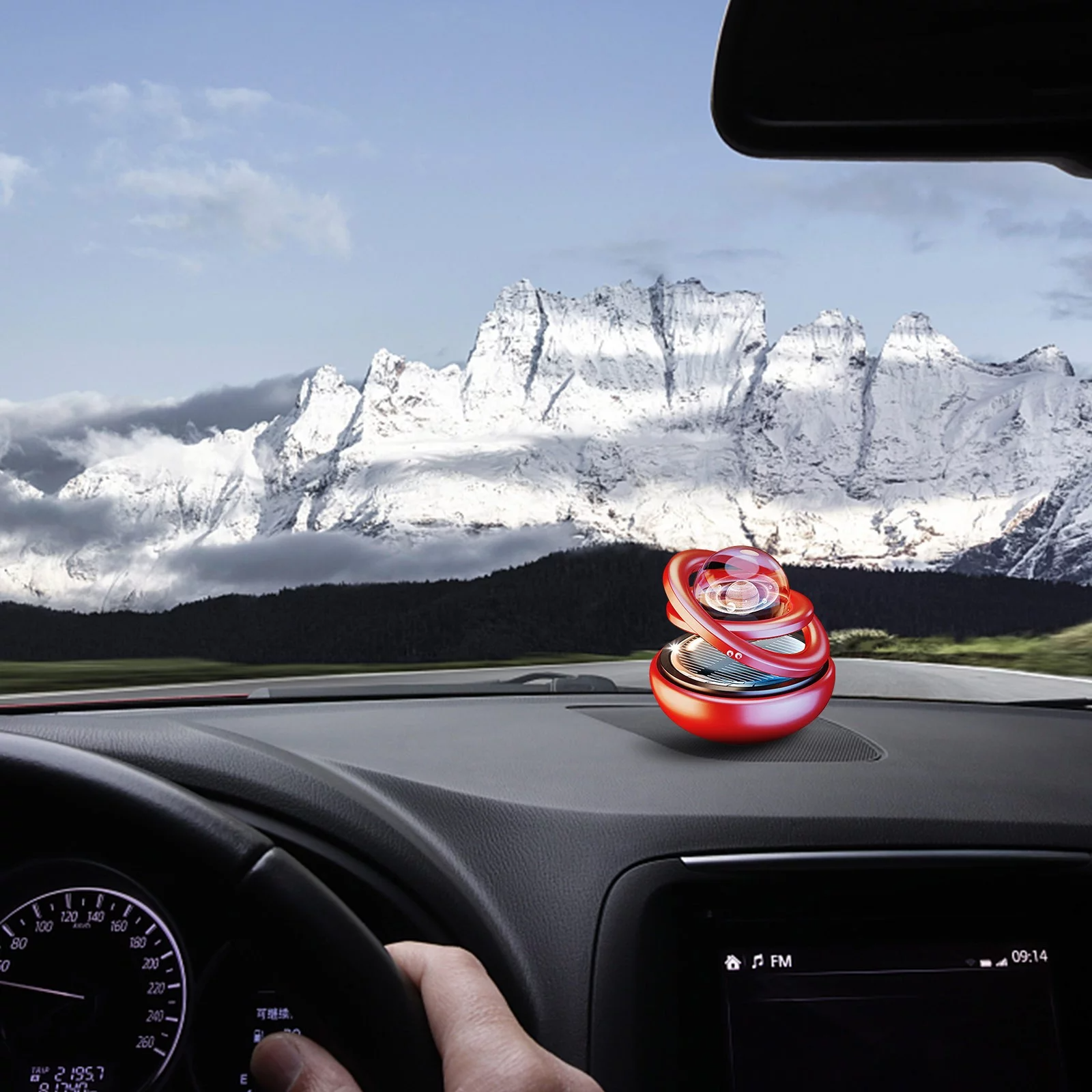 Karo Rind Solar Car Air Freshener Rotating Double-Ring For Car Dashboard – Trend Karo